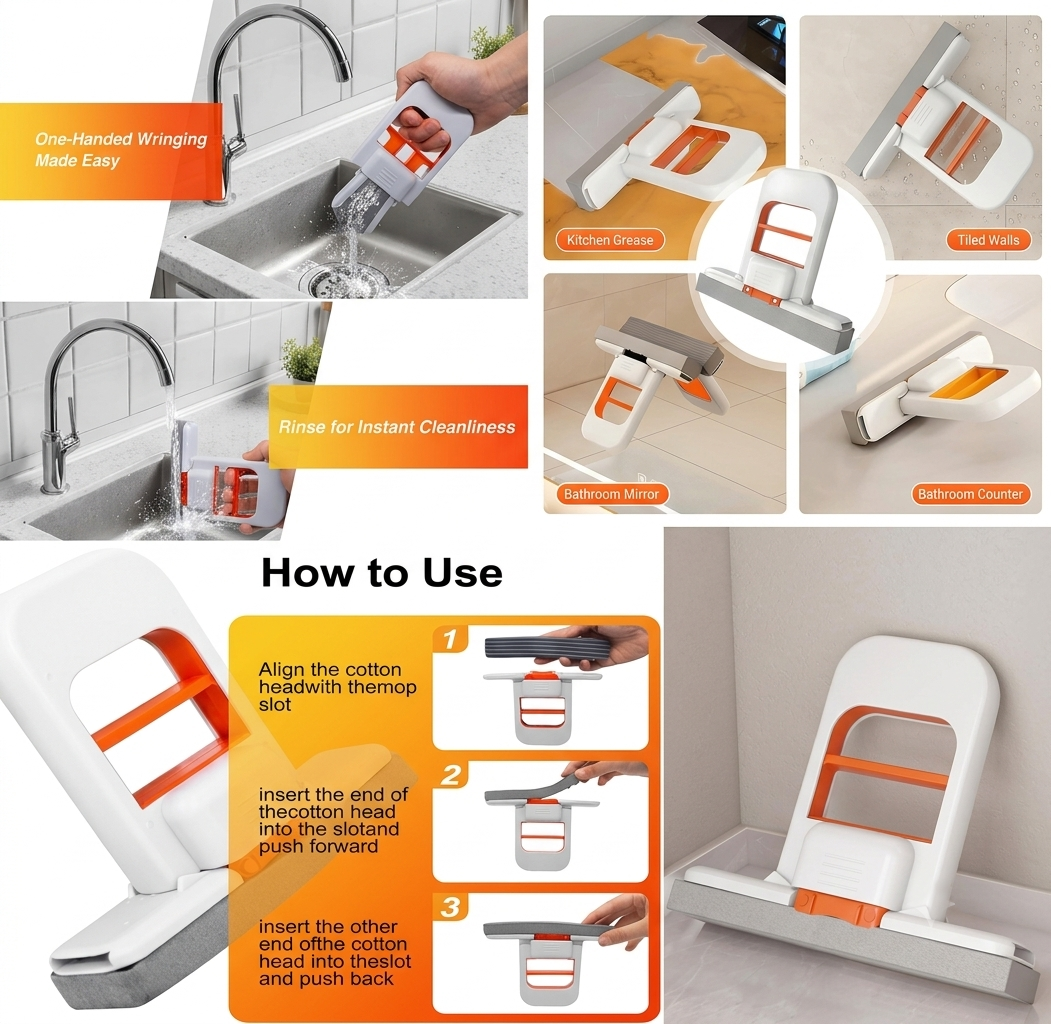Multi-Functional Mini Foldable Mop