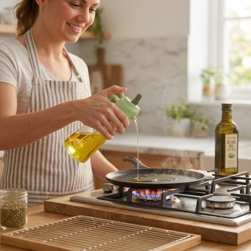 2-in-1 Oil Dispenser & Spray Bottle for Cooking-Premium quality