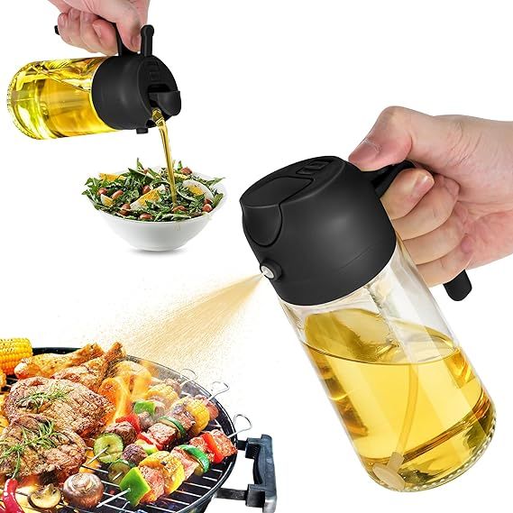 2-in-1 Oil Dispenser & Spray Bottle for Cooking-Premium quality